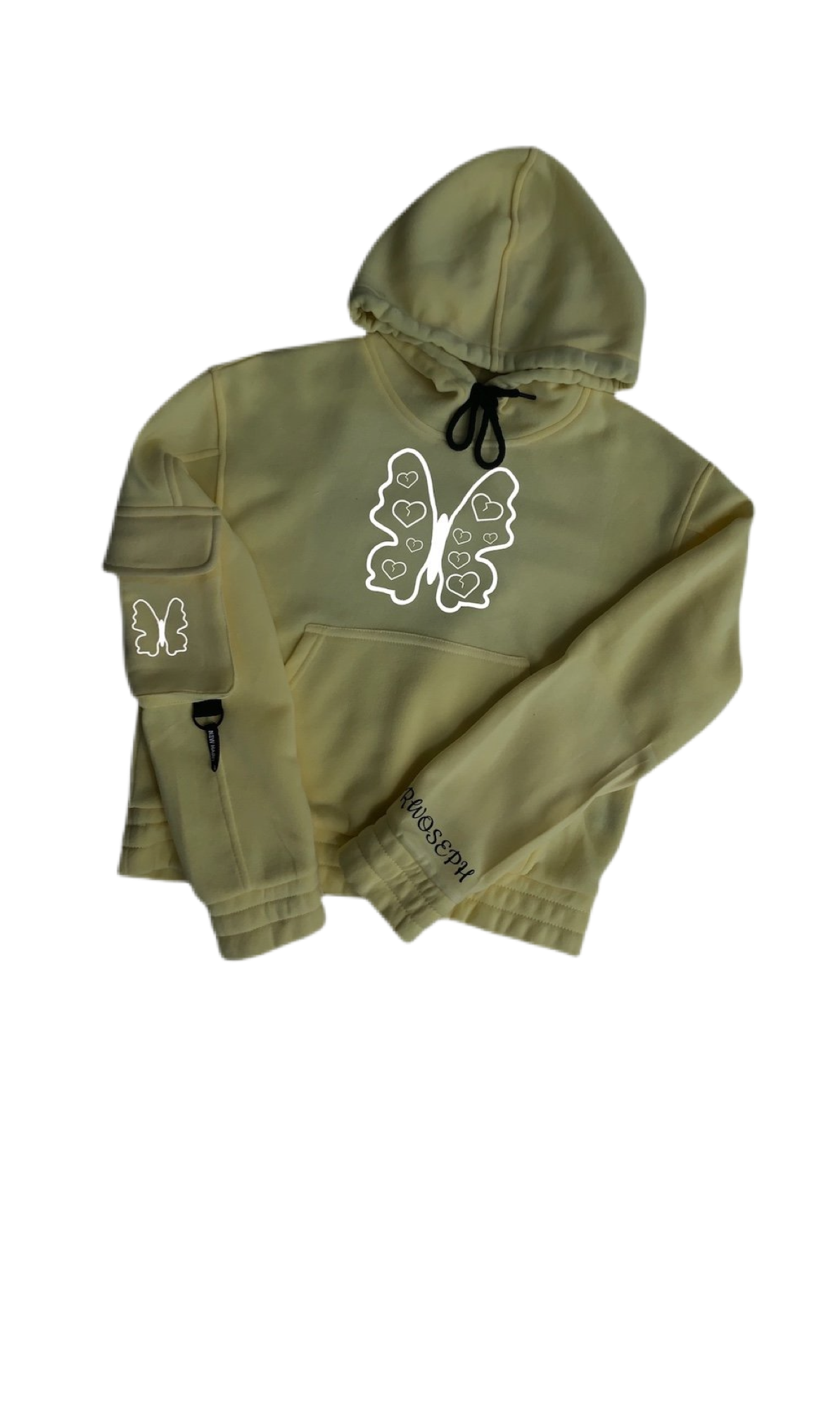 Butterfly Love Reflective Crop Hoodie